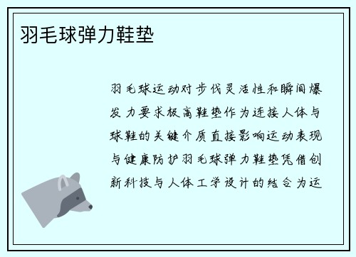 羽毛球弹力鞋垫